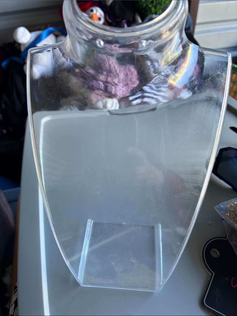 Clear Acrylic Jewelry Display Bust - Unbranded